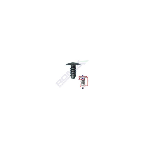 CLIPS TAPITERIE PENTRU FIAT/GRUP VAG 7X17.9MM - GRI SET 10 BUC